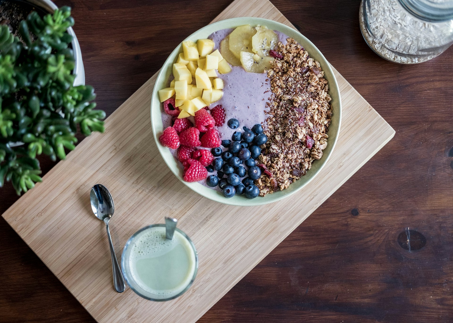 bowl of health foods and drinks